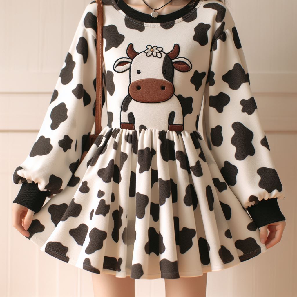 Mini-Cow-Print-Flare-cow-print-dress