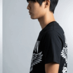 Black Affliction Skull Wings Graphic T-Shirt