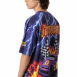 Men’s Retro Car & Lightning Print Tee