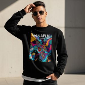 Ganaplle Abstract Art Unisex Sweatshirt – Black Edition