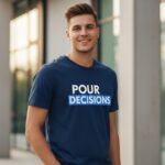 Pour Decisions Navy Blue Cotton T-Shirt – Stylish