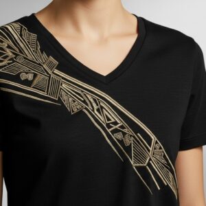 Black Luxe V-Neck T-Shirt